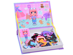 Książka układanka magnetyczna Lalka ubrania