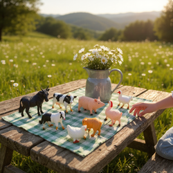 ZWIERZĘTA DOMOWE ZESTAW FIGUREK ZWIERZĄT DOMOWYCH FIGURKI FARMA DO ZABAWY