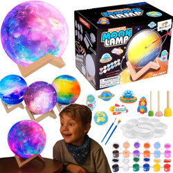 LAMPKA NOCNA KSIĘŻYC 3D KULA ŚWIECĄCA MOON LED GIPSOWE FIGURKI KOSMOS DIY