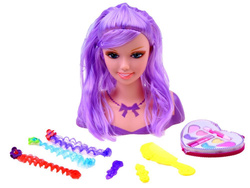 Głowa do czesania LALKA fryzjer + MAKE UP MAKIJAŻ