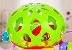 MIEKKA PIŁKA GRZECHOTKA SENSORYCZNA GUMOWA SÓWKA GRYZAK DLA DZIECI