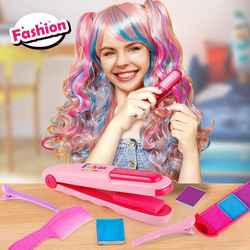 ZMYWALNA Kreda do farbowania włosów farby Prostownica Zestaw DLA DZIECI