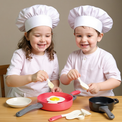 ZESTAW KUCHENNY DLA DZIECI NACZYNIA DO ZABAWY KUCHNIA ZABAWKA GARNKI CZAJNI