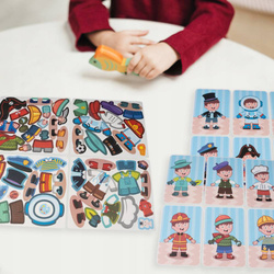 UKŁADANKA MAGNETYCZNA UBIERANIE CHŁOPCA MONTESSORI