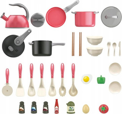 ZESTAW KUCHENNY DLA DZIECI NACZYNIA DO ZABAWY KUCHNIA ZABAWKA GARNKI CZAJNI