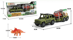 Auto Terenowe JEEP Do Rozkręcania Z PRZYCZEPĄ + DINOZAUR