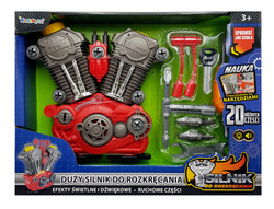 SILNIK DO SKRĘCANIA NAUKI ZABAWKA ZESTAW MECHANIKA Z NARZĘDZIAMI DLA DZIECI
