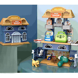 Duży DOMEK dla zwierząt PIESKÓW z SALONEM piękności Sklep KASA SKLEPOWA