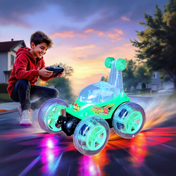AUTO TWISTER SAMOCHÓD ZDALNIE STEROWANY NA PILOT DLA DZIECI AKROBATA LED XL