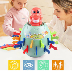 Gra DINOZAUR w beczce WESOŁA dla rodzinna dzieci SKARBONKA zabawka SZALONY