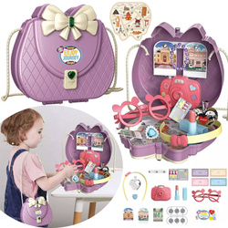 Torebka KUFEREK Zestaw PODRÓŻNICZKI Aparat 23 el OKULARY zabawka dla dzieci