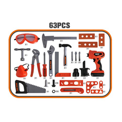 WARSZTAT ZESTAW MAJSTERKOWICZA NARZĘDZIA WIERTARKA PIŁA 63el Walizka KUFER