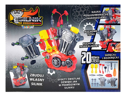 SILNIK DO SKRĘCANIA NAUKI ZABAWKA ZESTAW MECHANIKA Z NARZĘDZIAMI DLA DZIECI