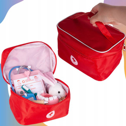 MAŁY DOKTOR DREWNIANY ZESTAW MAŁEGO LEKARZA DENTYSTY W WALIZCE NA PREZENT