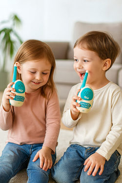 WALKIE TALKIE DO 1000 M ZABAWKA KRÓTKOFALÓWKA TELEFON DLA DZIECI ZESTAW 2x