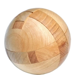 DREWNIANE PUZZLE MAGICZNA KULA 3D PIŁKA ZABAWKA GRA DLA DZIECI KLOCKI