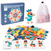 PUZZLE DREWNIANE KLOCKI UKŁADANKA MONTESSORI DLA DZIECI KREATYWNE KSZTAŁTY