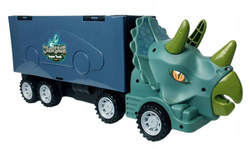 Duża Laweta Tir z Napędem Walizka Auta Dinozaury