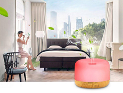 NAWILŻACZ POWIETRZA LAMPKA NOCNA ZAPACHOWY DYFUZOR AROMATERAPIA RGB + PILOT