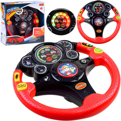ŚWIECĄCA KIEROWNICA DLA DZIECI MALUCHA SYMULATOR JAZDY AUTA ZABAWKA DO AUT