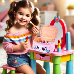 KUFEREK KOSMETYKÓW DLA DZIECI DO ZABAWY ZESTAW MAKIJAŻU ZABAWKA NA PREZENT