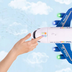 DUŻY SAMOLOT INTERAKTYWNY ROZKŁADANY PARKING DŹWIG POLICJA DLA DZIECI