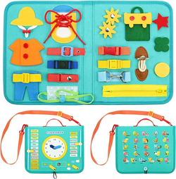 TABLICA MANIPULACYJNA Z ZEGAREM WALIZKA do nauki