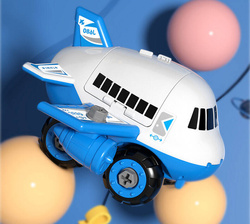 DUZY OTWIERANY SAMOLOT POLICJA do rozkręcania ze zjeżdżalnia dla 4 auta