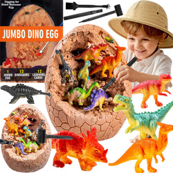 SKAMIELINA JUMBO JAJKO DINOZAURA Z 12 FIGURKAMI WYKOPALISKA MAŁY ARCHEOLOG