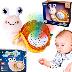 PROJEKTOR DLA NIEMOWLĄT DZIECI NA SEN MASKOTKA ZABAWKA ŚLIMAK Z PROJEKTOREM