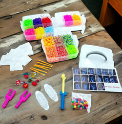 GUMKI DO ROBIENIA BRANSOLETEK ZESTAW KREATYWNY w kuferku AKCESORIA XXL