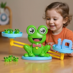 GRA EDUKACYJNA WAGA SZALKOWA ŻABA ŻABKI I KARTY NAUKA LICZENIA PRZEZ ZABAWĘ