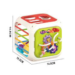 SORTER KSZTAŁTY KOSTKA I KLOCKI ZABAWKA EDUKACYJNA 7W1 DLA DZIECI NIEMOWLĄT