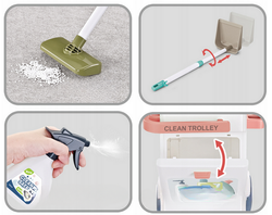 ZESTAW DO SPRZĄTANIA ODKURZACZ NA BATERIE I WÓZEK ZABAWKA DLA DZIECI - 20el