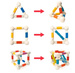 RURKI KONSTRUKCYJNE MAGNETYCZNE KLOCKI UKŁADANKA ZABAWKA ZESTAW DLA DZIECI