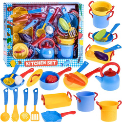 Duże GARNKI patelnia sztućce 18el do zabawy ZA0490