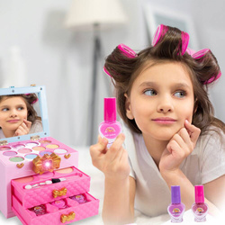 ZESTAW KOSMETYKÓW DO MAKIJAŻU W KUFERKU DLA DZIECI KOSMETYKI DZIEWCZYNKI