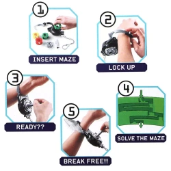 Złam kod Gra rodzinna Uwolnij się z kajdanek Escape Room KAJDANKI 3 poziomy
