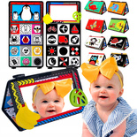 MATA ZABAWKA SENSORYCZNA SKŁADANA LUSTERKO DLA DZIECI NIEMOWLĄT KONTRASTOWA