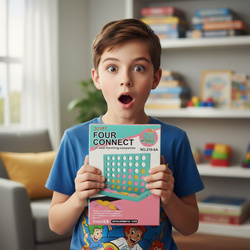 Gra Logiczna Układanka Rzędy 4 W Linii Rzędzie Planszowa Line Up Ułóż Kolor