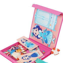 UKŁADANKA MAGNETYCZNA PUZZLE KREATYWNE UBIERANIE DZIEWCZYNKI UBIERANKA