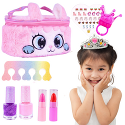 KUFEREK KOSMETYKÓW DLA DZIECI DO ZABAWY ZESTAW MAKIJAŻU ZABAWKA NA PREZENT