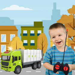 ŚMIECIARKA ZDALNIE STEROWANA DUZE AUTO NA PILOT ZABAWKA PREZENT DLA DZIECI