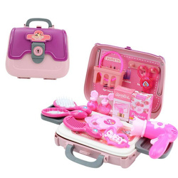 SALON PIĘKNOŚCI KUFEREK ZESTAW W WALIZCE TOREBKA I PASEK DLA DZIECI 24 EL.