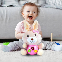 ZAJĄCZEK KRÓLICZEK KRÓLIK PLUSZOWY INTERAKTYWNY ZE ŚWIATŁEM I MUZYKĄ