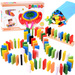 Drewniane kolorowe DOMINO klocki 300 ele ZA3861