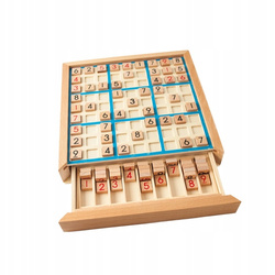 Drewniane Sudoku Zestaw Do Gry Gra Drewno Łamigłówka Dla Dzieci i Dorosłych