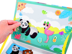 SIĄŻKA UKŁADANKA MAGNETYCZNA ZWIERZĘTA ZOO kreatywna zabawa dla dzieci 3+