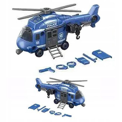 HELIKOPTER POLICYJNY RATUNKOWY DUŻY ZABAWKA ŚMIGŁOWIEC do skręcania