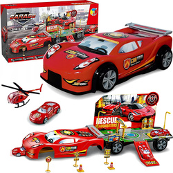 PARKING Z AUTKAMI AUTA SAMOLOT AUTO GARAŻ ZE ZJEŻDŻALNIĄ DLA AUTEK TOR SAMO